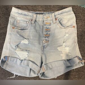 AEROPOSTALE jean shorts, size 2, Super high rise midi